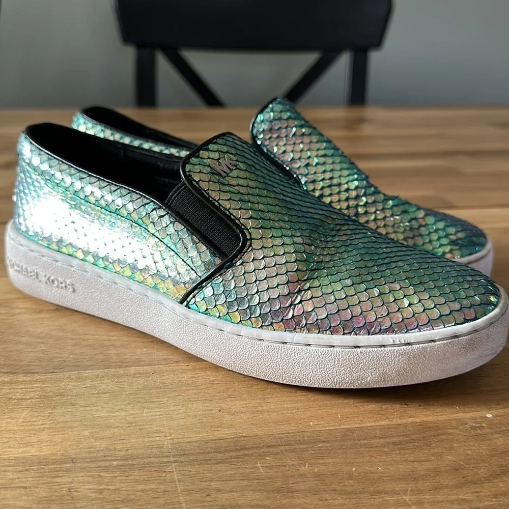 MICHAEL KORS Keaton iridescent sneakers